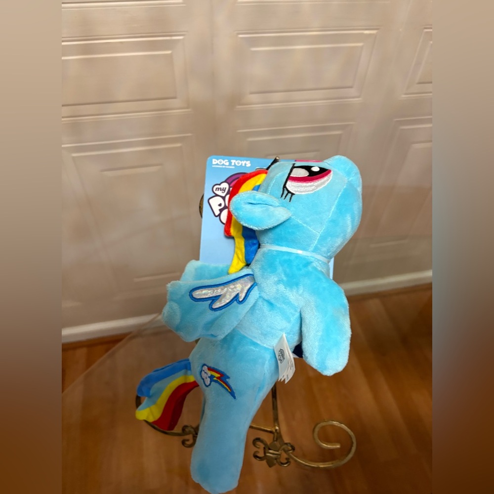 New Hasbro Multicolor My Little Pony Dog toy Clinker & Squeaker 14”